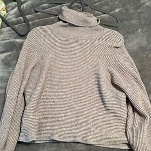 Salmon colors turtle neck work sweater